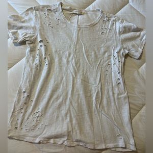 Distressed women’s tee.